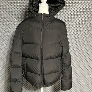 HUGO Beazly Black Hooded Puffer Jacket Water Repellent Size M New with Tags‎